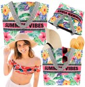 TORBA PLAŻOWA MIEJSKA SHOPPER TOREBKA NA PLAŻĘ PIKNIK MIX SUMMER VIBES V2