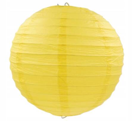 ABAŻUR LAMPION PAPIEROWY KLOSZ DO LAMPY WISZĄCEJ DEKORACJA 30 cm J. ŻÓŁTY