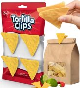 ZAMYKACZE DO ŻYWNOŚCI KLIPSY DO ZAMYKANIA OPAKOWAŃ KPL 4 szt TORTILLA CHIPS