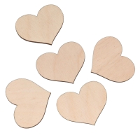 SERCA drewniane scrapki serce DECOUPAGE 6cm  W1 zestawy